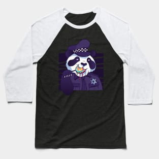 cute panda policeman cartoon gift Baseball T-Shirt